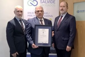 Salvide Abogados obtiene la certificación UNE EN ISO 9001:2015